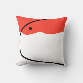 Almofada Abstrato Art Coral Vermelho Preto Branco