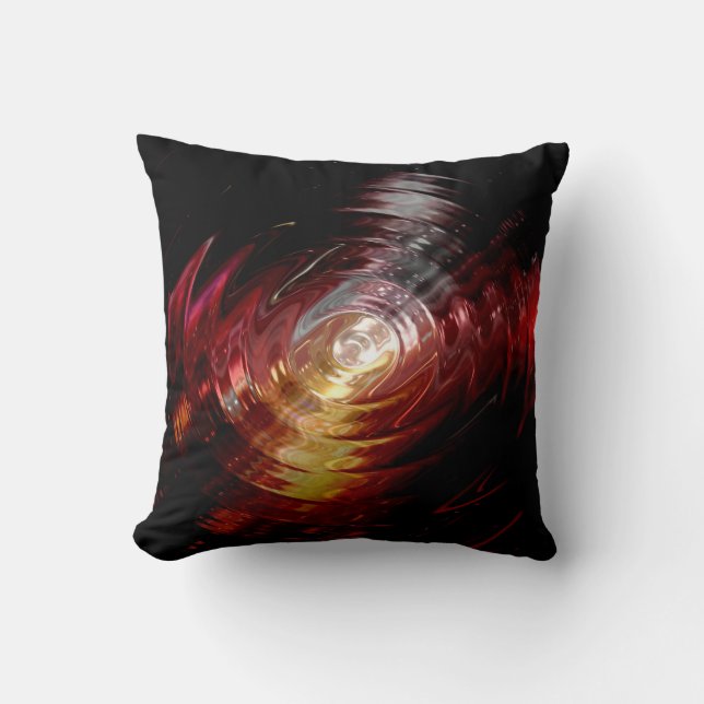 Almofada Abstrato Art Dark Wave Light (Frente)