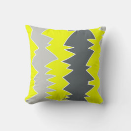 Almofada Abstrato Art Pale Cinza Amarelo Cinza