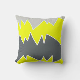 Almofada Abstrato Art Pale Cinza Amarelo Cinza