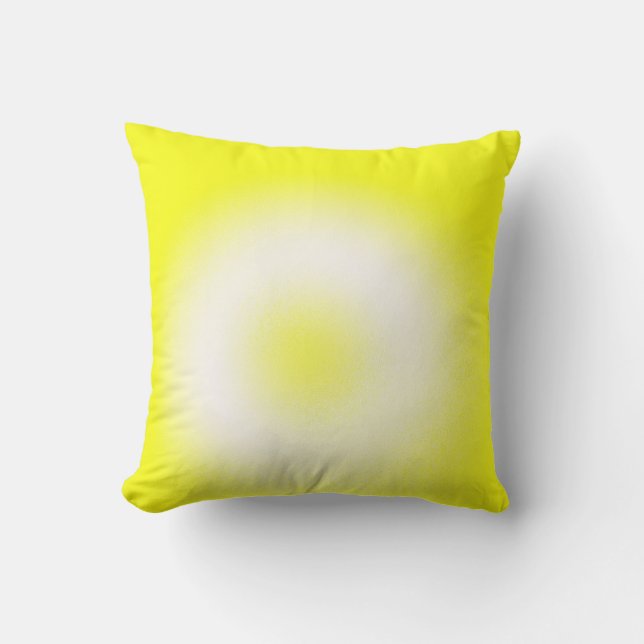 Almofada Abstrato Art Pastel Amarelo Branco Sunny (Frente)