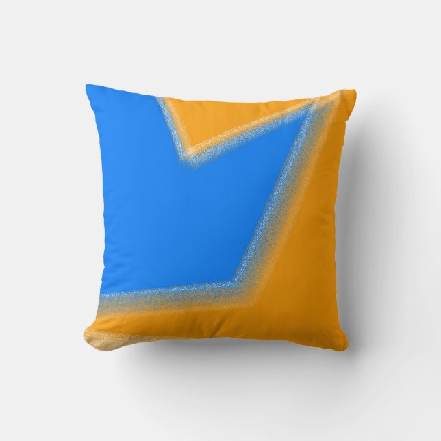Almofada Abstrato Art Pastel Lavanda Azul Laranja (Frente)