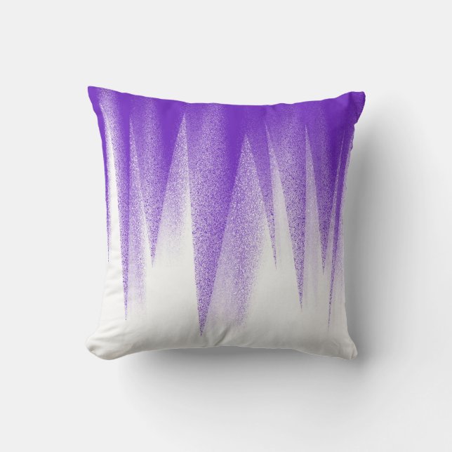 Almofada Abstrato Art Pastel Lavanda branco roxo (Frente)
