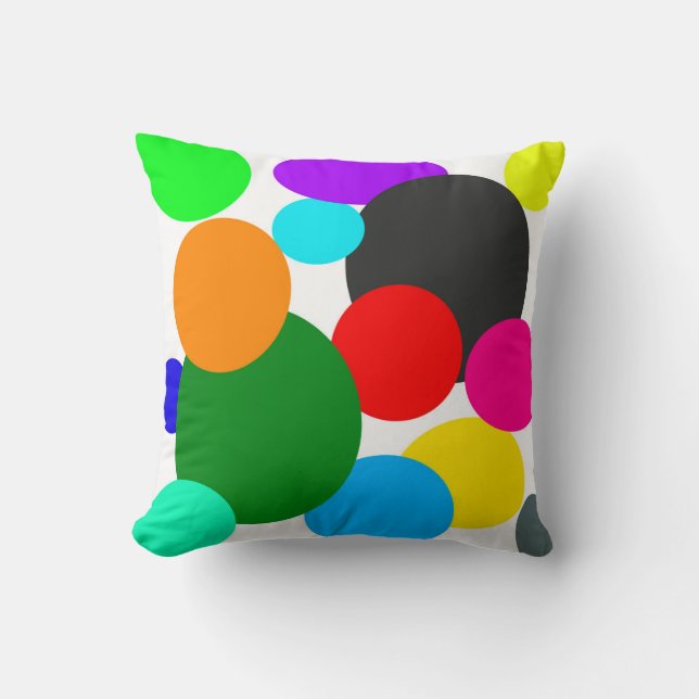 Almofada Abstrato Art Turquoise Verde Azul (Frente)