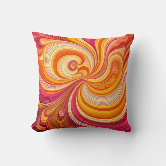 Almofada Abstrato-Arte Dinâmica "Rolo Vibrante" (Frente)