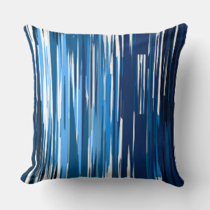 Almofada Abstrato azul e branco