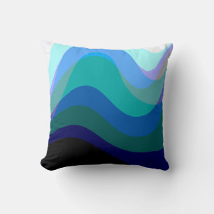 Almofada Abstrato Blue 303 - Groovy Flowing Art
