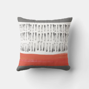 Almofada abstrato bold padrão estilizado design com laranja
