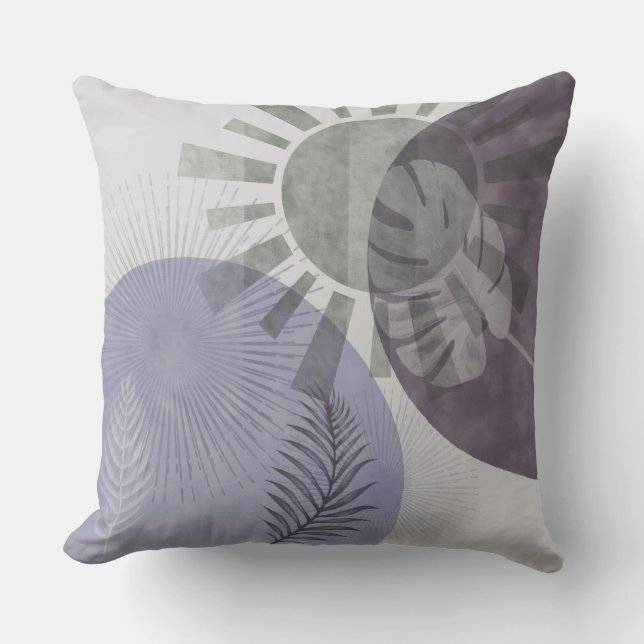 Almofada Abstrato Botânica moderna (Frente)