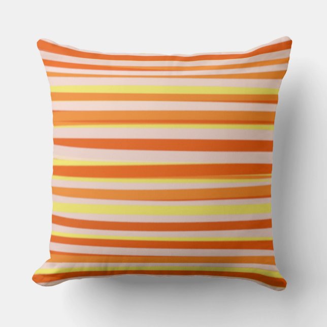 Almofada Abstrato Branco Amarelo Laranja (Frente)