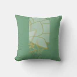 Almofada Abstrato Branco Verde Dourado Chic
