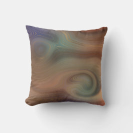 Almofada Abstrato Brown Green Dourado Swirls