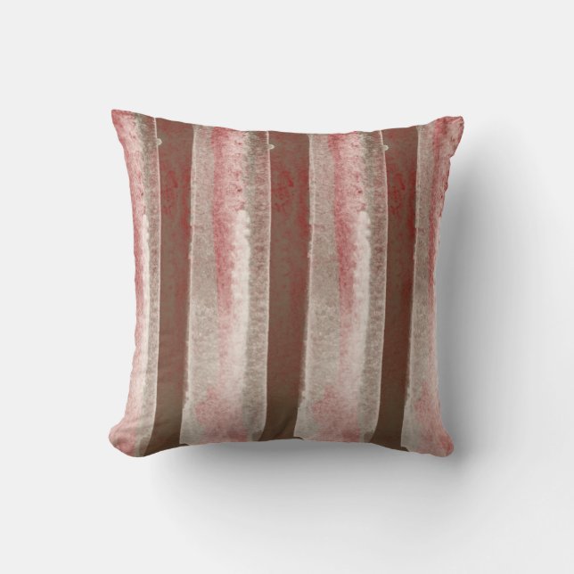 Almofada Abstrato Burgundy Bege Marrom Moderno (Frente)