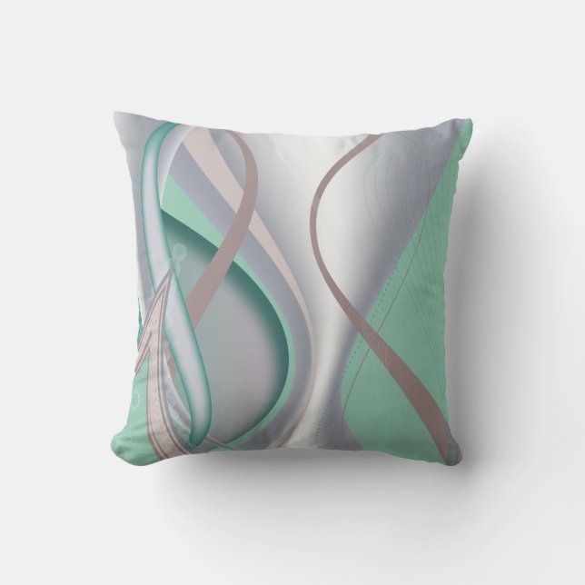 Almofada Abstrato Chocolate Mint Tornado (Frente)