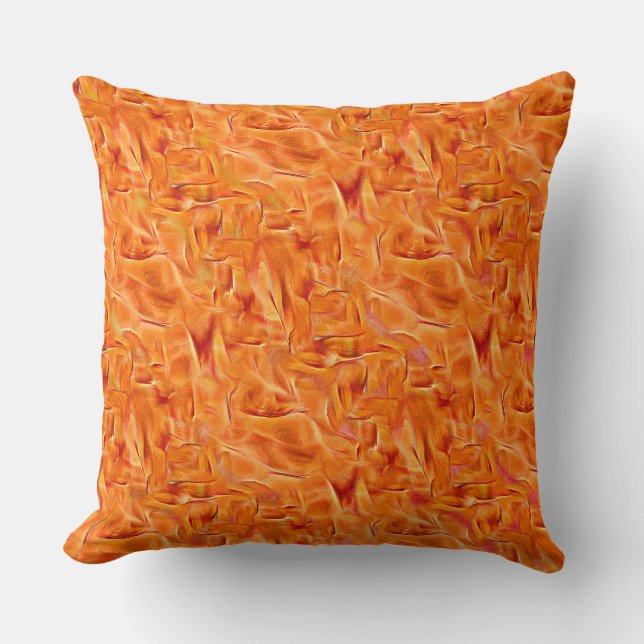 Almofada Abstrato com pernas cruzadas, ouro laranja (Frente)