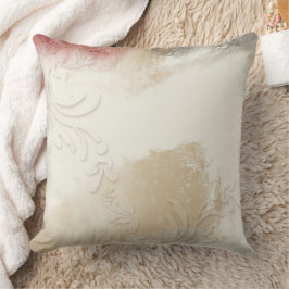 Almofada Abstrato Cream Tan Red Decor