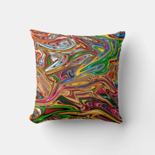 Almofada Abstrato de arte colorida