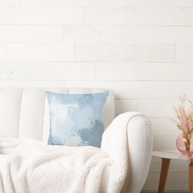 Almofada Abstrato de Azul de Chapa Suave (Sofá)
