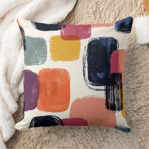 Almofada Abstrato de Boho Moderno - Cor Retroativa Negrito