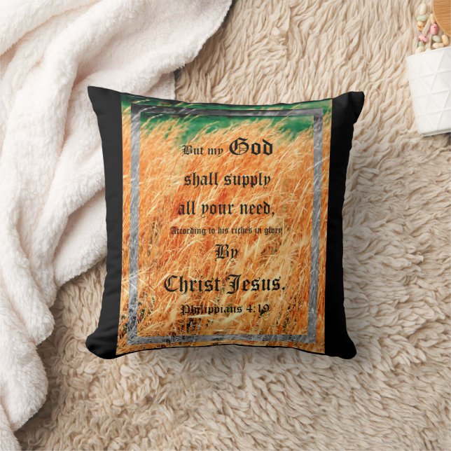 Almofada Abstrato de Broom Philippians 4vs19 (Cobertor)