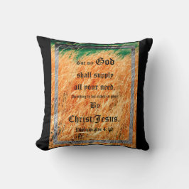 Almofada Abstrato de Broom Philippians 4vs19