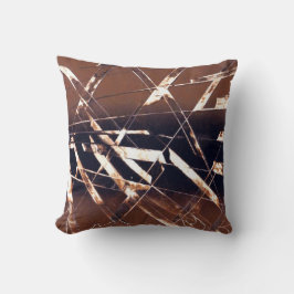 Almofada Abstrato de castanho para preto