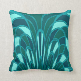 Almofada Abstrato de Cogumelo - Art Deco - Oceano