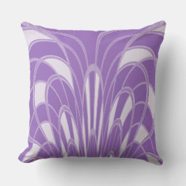 Almofada Abstrato de cogumelo - Art Deco - Plum