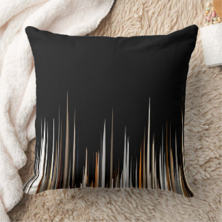 Almofada Abstrato de espigão Dourado e preto
