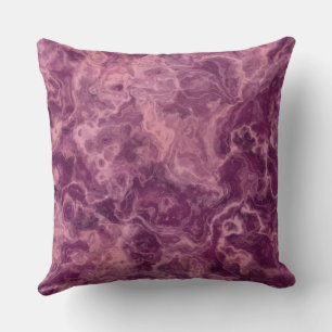 Almofada abstrato de mármore rosa e roxo