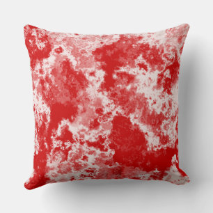 Almofada Abstrato de mármore vermelho e branco