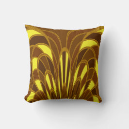 Almofada Abstrato de Mushroom - Art Deco - Amber