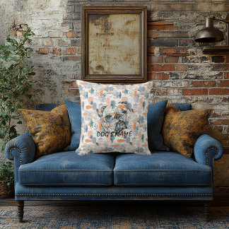 Almofada Abstrato de Retrato para Bulldog em Inglês Persona