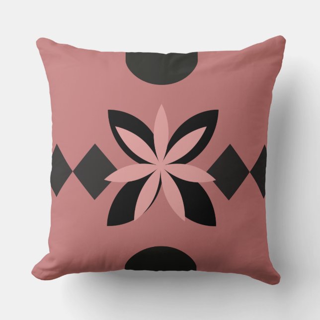 Almofada Abstrato DE TINTA E PRETA (Frente)