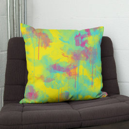 Almofada Abstrato de Verão Divertimento colorido Splatters