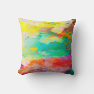 Almofada abstrato do estilo tie die travesseiro pintura col