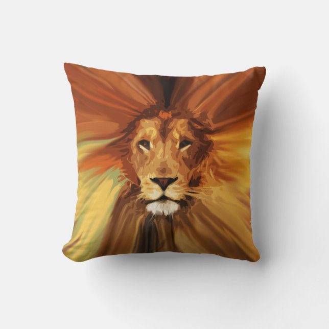 Almofada Abstrato Fierce Lion (Frente)