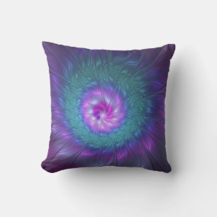 Almofada Abstrato Floral Beauty Fractal Colorida Flor