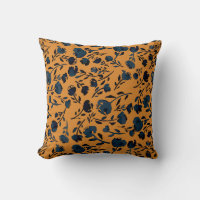 Abstrato Floral Mostarda e Monograma Chic Azul