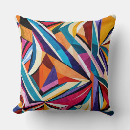 Almofada Abstrato geométrico trabalho de arte 1223 - Traves