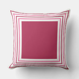 Almofada Abstrato Geométrico Vermelho Bordô e Rosa