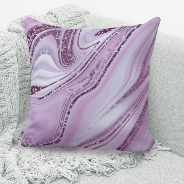 Almofada Abstrato Glitter Strata Lilac ID903 (Criador carregado)