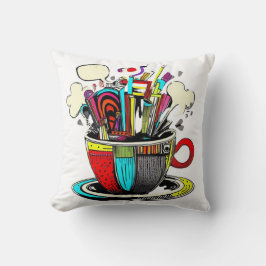 Almofada Abstrato Gráfico De Café