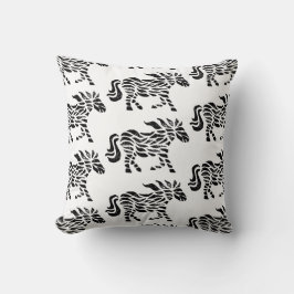 Almofada Abstrato Horse Woodblock Impressão