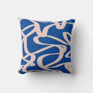 Almofada Abstrato linha azul