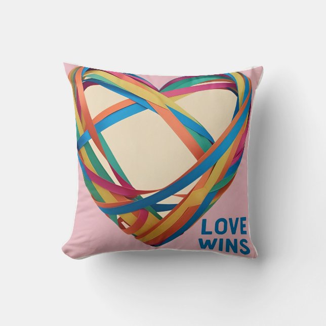 Almofada Abstrato Liquid Love: LGBTQ+ ganha (Frente)