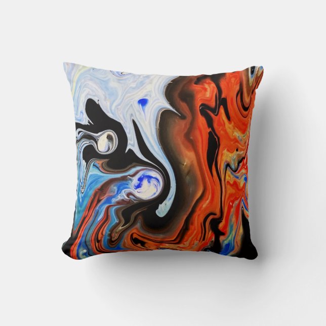 Almofada Abstrato Marble Design bonito e colorido (Frente)