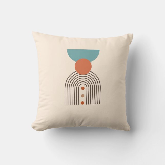 Almofada Abstrato Minimalista de Boho Estético Mínimo (Frente)