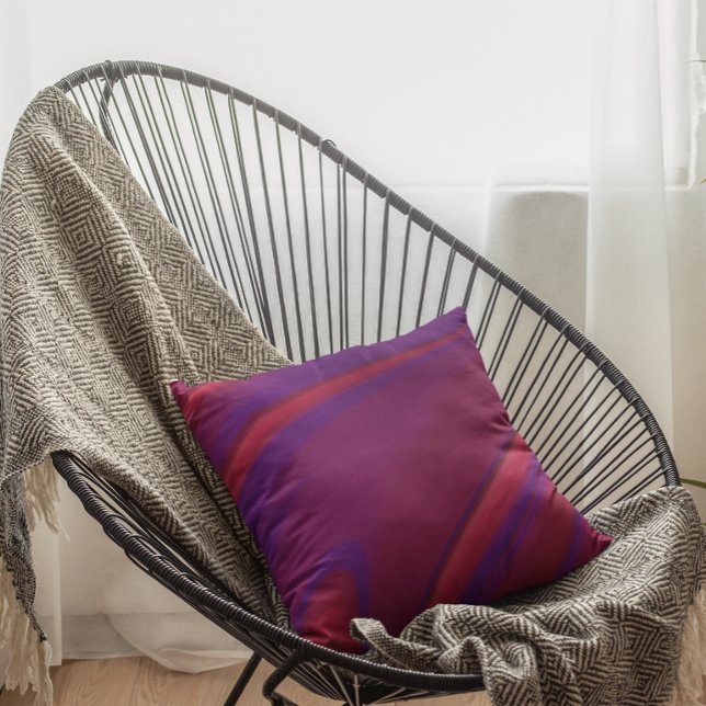 Almofada Abstrato Minimalista Roxo Vermelho Moderno (Criador carregado)