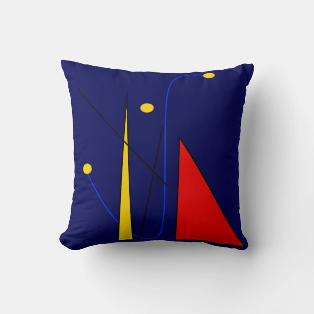 Almofada Abstrato Miro inspirou Travesseiro decorativo (Frente)